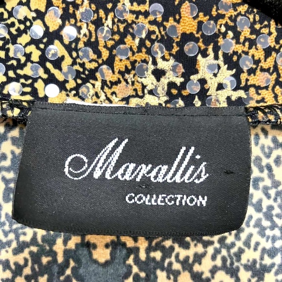 ⭐️2/$30⭐️ Snakeskin print, shiny sequinned blouse with zipper closure, size XL - Picture 4 of 6